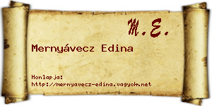 Mernyávecz Edina névjegykártya